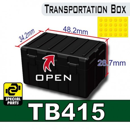 Lego Accessoires Minifig Custom SIDAN TOYS Transportion Box TB415 (Noir) (La Petite Brique)