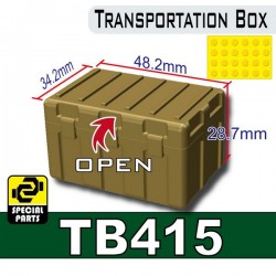 Lego Accessoires Minifig Custom SIDAN TOYS Transportion Box TB415 (Dark Tan) (La Petite Brique)