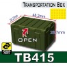 Lego Accessoires Minifig Custom SIDAN TOYS Transportion Box TB415 (Vert Militaire) (La Petite Brique)
