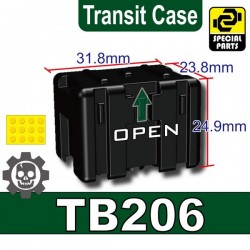 Lego Accessoires Minifig Custom SIDAN TOYS Transit Case TB206 (Noir) (La Petite Brique)