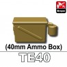 Lego Accessoires Minifig Custom SIDAN TOYS Boite de Munitions 40mm (TE40) (Dark Tan) (La Petite Brique)