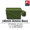 Lego Accessoires Minifig Custom SIDAN TOYS Boite de Munitions 40mm (TE40) (Vert Militaire) (La Petite Brique)