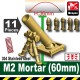 Lego Accessoires Minifig Custom SIDAN TOYS M2 Mortar(60mm) (Dark Tan) (La Petite Brique)