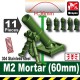 Lego Accessoires Minifig Custom SIDAN TOYS M2 Mortar(60mm) (Vert Militaire) (La Petite Brique)
