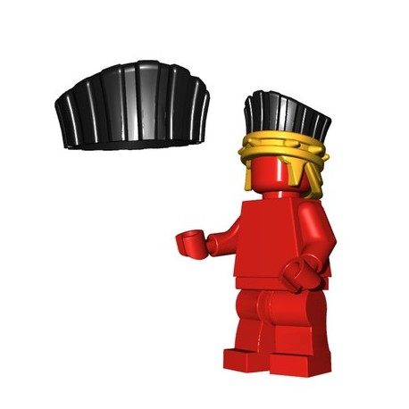 Lego Accessoires Minifig Custom BRICKWARRIORS Plume casque Sea People (Noir) (La Petite Brique)