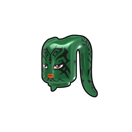 Green Tentacle Head with Tattoo Face