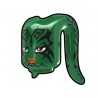 Green Tentacle Head with Tattoo Face