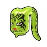 Lime Tentacle Head with Tattoo Face