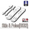 Lego Accessoires Minifig Custom SIDAN TOYS Skis & Batons (BK62 - Blanc) (La Petite Brique)