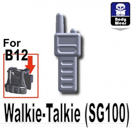 Lego Accessoires Minifig Custom SIDAN TOYS Talkie-Walkie (SG100) (Light Silver) (La Petite Brique)