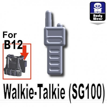 Lego Accessoires Minifig Custom SIDAN TOYS Talkie-Walkie (SG100) (Light Silver) (La Petite Brique)
