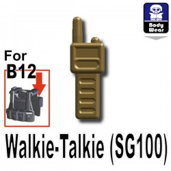 Lego Accessoires Minifig Custom SIDAN TOYS Talkie-Walkie (SG100) (Dark Tan) (La Petite Brique)