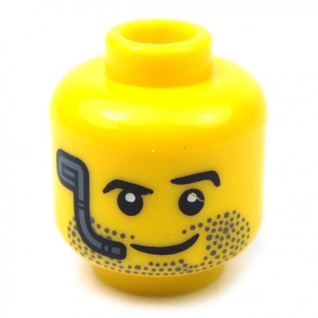 Lego Accessoires Minifig Tête masculine jaune, 64 (La Petite Brique)
