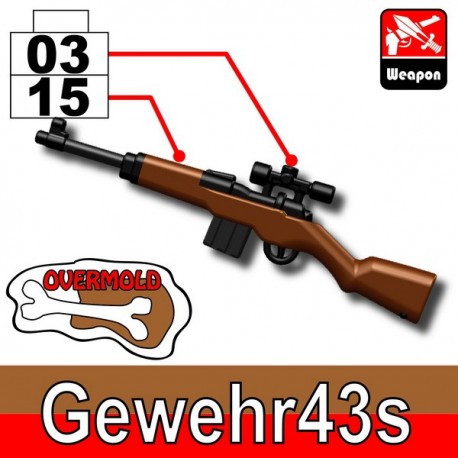 Lego Accessoires Minifig Custom SIDAN TOYS Gewehr43s (Black/Brown) (La Petite Brique)