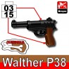 Lego Accessoires Minifig Custom SIDAN TOYS Walther P38 (Black/Brown) (La Petite Brique)