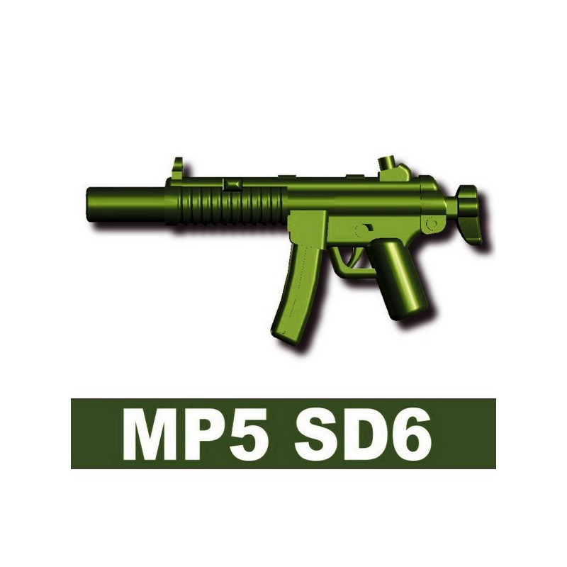 Lego Custom Si-Dan Toys Armes MP5 SD6 (Vert Militaire) (La Petite Brique)