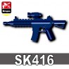 Lego Accessoires Minifig Custom SIDAN TOYS HK-416 SK416 (Dark Blue) (La Petite Brique)