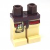 Lego Accessoires Minifig Jambes (Dark Tan), poche avec stylo et papier (Dark Brown) (La Petite Brique)