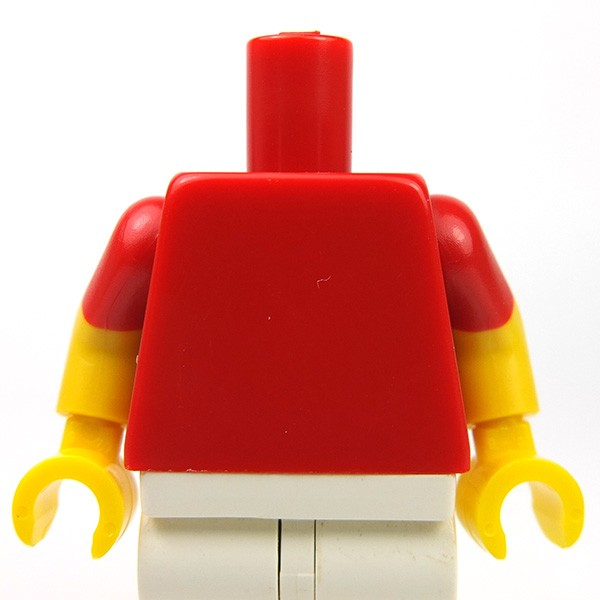 Lego New Black Torso Plain Medium Flesh Arms with Black Short Sleeves Pattern