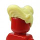 Lego Accessoires Minifig Cheveux avec noeud Top Bun (Bright Light Yellow) (La Petite Brique)