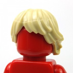 Lego Accessoires Minifig Cheveux ébouriffés aplatis (Tan)﻿ (La Petite Brique)