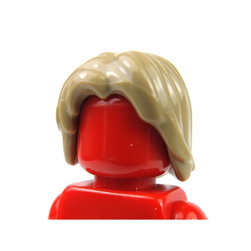 Lego mini figure 1 Black Hair Tousled with Side Part NEW