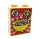 Tan Brick 1 x 2 x 2 Cereal Bowl, Wheat & Exclamation Marks Cereal Box 