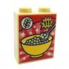 Tan Brick 1 x 2 x 2 Cereal Bowl, Wheat & Exclamation Marks Cereal Box 