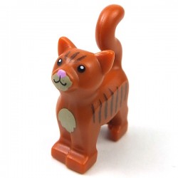 Lego Accessoires Minifig Chat (Dark Orange) (La Petite Brique)