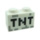 White Brick 1 x 2, "TNT" Pixelated