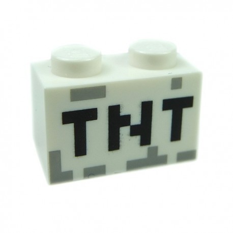 Lego Accessoires Minifig TNT Brique 1 x 2 (Blanc) (La Petite Brique)