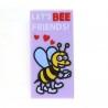 Lavender Tile 1 x 2 with Bee with Hearts "LET'S BEE FRIENDS"