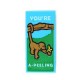 Medium Azure Tile 1x2 Monkey with Banana & 'YOU'RE A-PEELING'