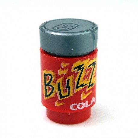 Red Minifig, Soda Can BUZZ COLA