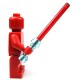 Lego Accessoires Minifig Sabre laser rouge (Metallic Silver) (La Petite Brique)