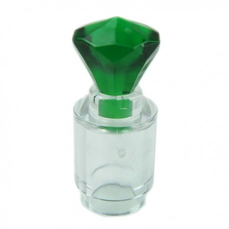 Lego Accessoires Minifig Flacon avec couvercle (Trans-Green) (La Petite Brique)