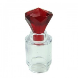 Bottle with lid (Trans-Red)﻿