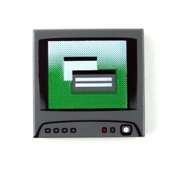 Lego Accessoires Minifig Ecran Ordinateur - Tile 2x2 (Dark Bluish Gray)﻿ (La Petite Brique)