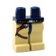 Lego Accessoires Minifig Jambes avec ceinture (Dark Blue/Tan) (La Petite Brique)