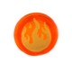 Lego Accessoires Minifig Tile Rond 1x1 - Flammes (Trans-Orange) (La Petite Brique)