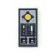 Lego Accessoires Minifig Panneau de contrôle - Tile 1x2 (Dark Bluish Gray)﻿ (La Petite Brique)