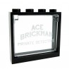 Glass for Window 1x4x3 - ACE BRICKMAN PRIVATE DETECTIVE﻿﻿ + Black Frame﻿﻿