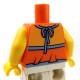 Lego Accessoires Minifig Torse - avec des fleurs (Orange) (La Petite Brique)