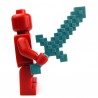 Lego Accessoires Minifig Minecraft Sword Blocky (Flat Silver)﻿ (La Petite Brique)