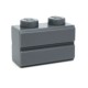 Lego Accessoires Brique 1x2 Modified (with Masonry Profile) DARK BLUISH GRAY (La Petite Brique)