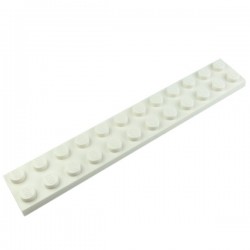 Lego Pièces Détachées Plaque 2x12 (White) La Petite Brique