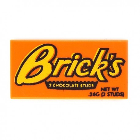Lego Accessoires minifig custom eclipseGRAFX - Brick's Chocolate Studs (Tile 1x2)