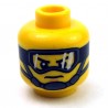 Lego Accessoires minifig custom eclipseGRAFX - Tête Combat (Jaune)