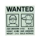 Lego - Affiche "Wanted" - Tile 2x2 (Blanc)