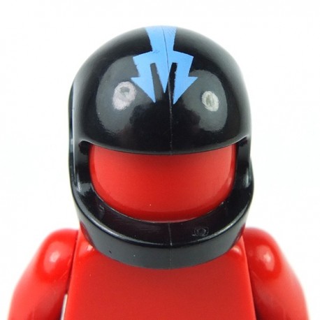 Lego - Black Minifig, Headgear Helmet with Blue Trident